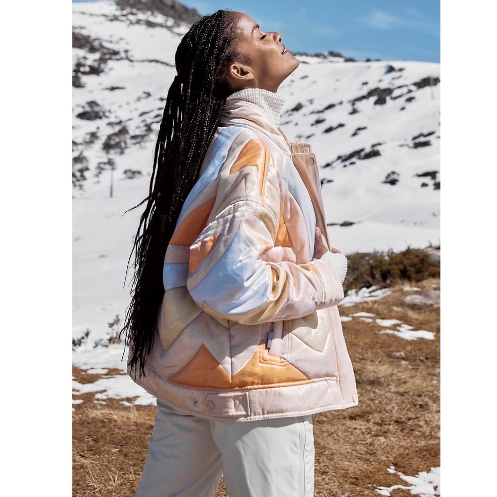 • free people shine on puffer jacket •